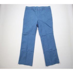 Vintage 70s Streetwear Mens 40x32 Faded Flared Bell Bottoms Denim Jeans Blue USA